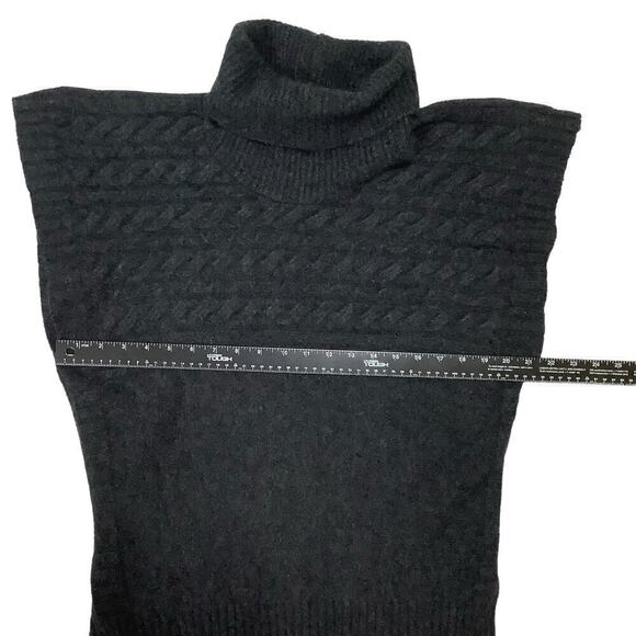 NWT Noble Wilde Merino Possum Sweater Size XS Charcoal Gray Cable Knit - Picture 7 of 12